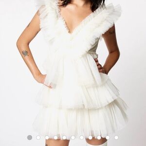 Betsey Johnson tiered tulle Cream Dress